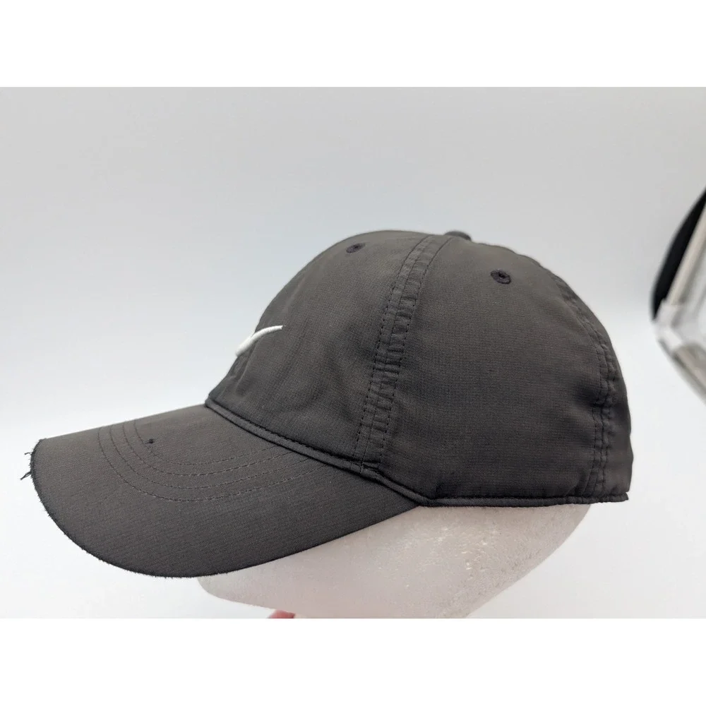 Nike Heritage Adjustable Baseball Cap Dark Gray Distressed Swoosh Hat